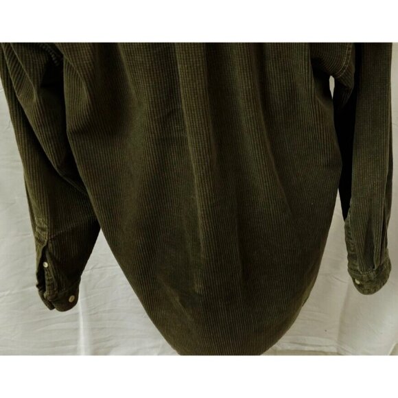 Vintage Siegfried Mens Large Green Corduroy Button Up Heavyweight Shirt Jacket - Picture 10 of 12